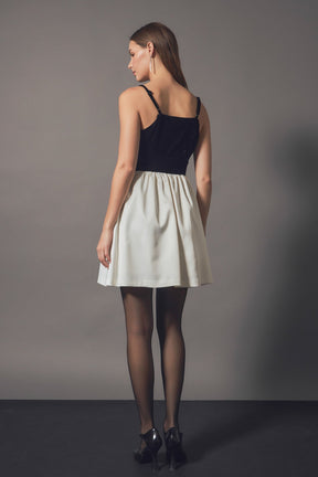 ENDLESS ROSE - Fancy Mixed Media Mini Dress - DRESSES available at Objectrare