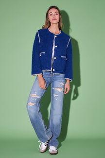 ENGLISH FACTORY - Premium Faux Shearling Jacket - JACKETS available at Objectrare