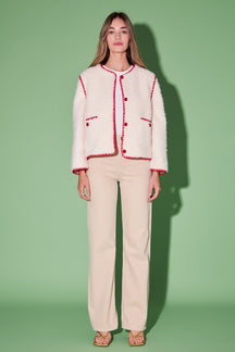 ENGLISH FACTORY - Premium Faux Shearling Jacket - JACKETS available at Objectrare