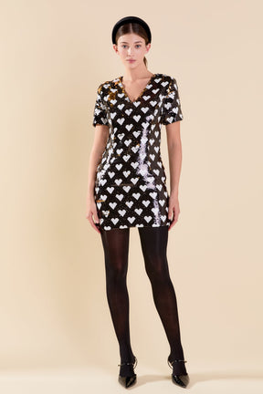 ENDLESS ROSE - Sequined Mini Dress - DRESSES available at Objectrare