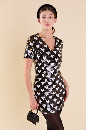 ENDLESS ROSE - Sequined Mini Dress - DRESSES available at Objectrare