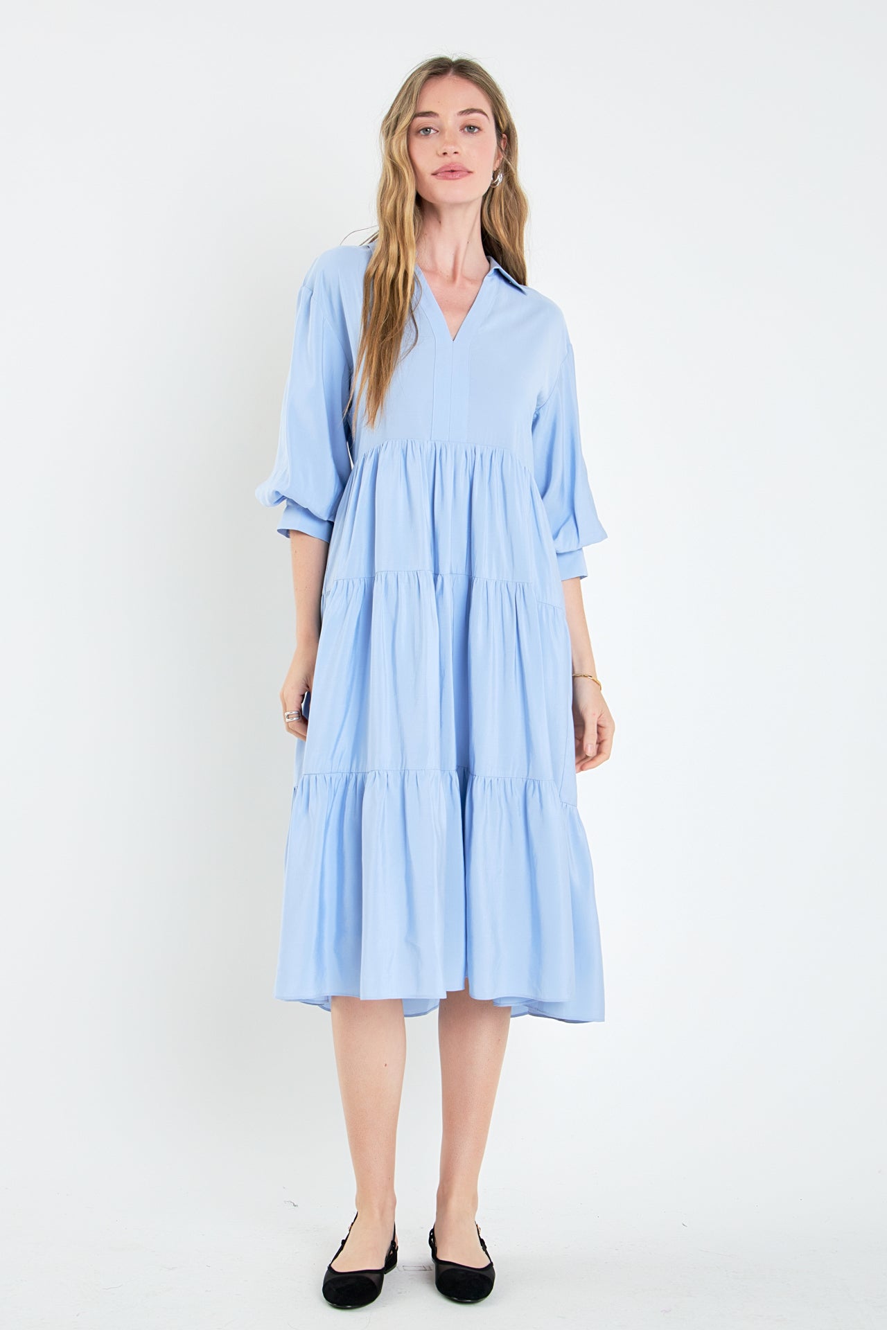 ENGLISH FACTORY - English Factory - Tiered Midi Dress - DRESSES available at Objectrare