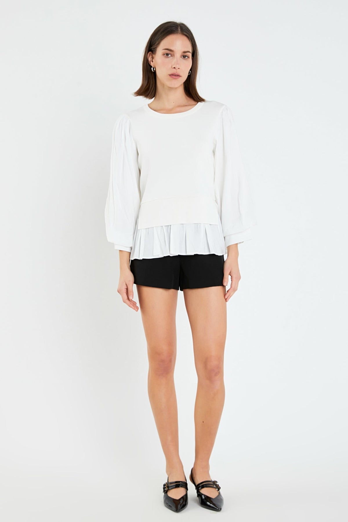 ENGLISH FACTORY - Mixed Media Blouse - TOPS available at Objectrare