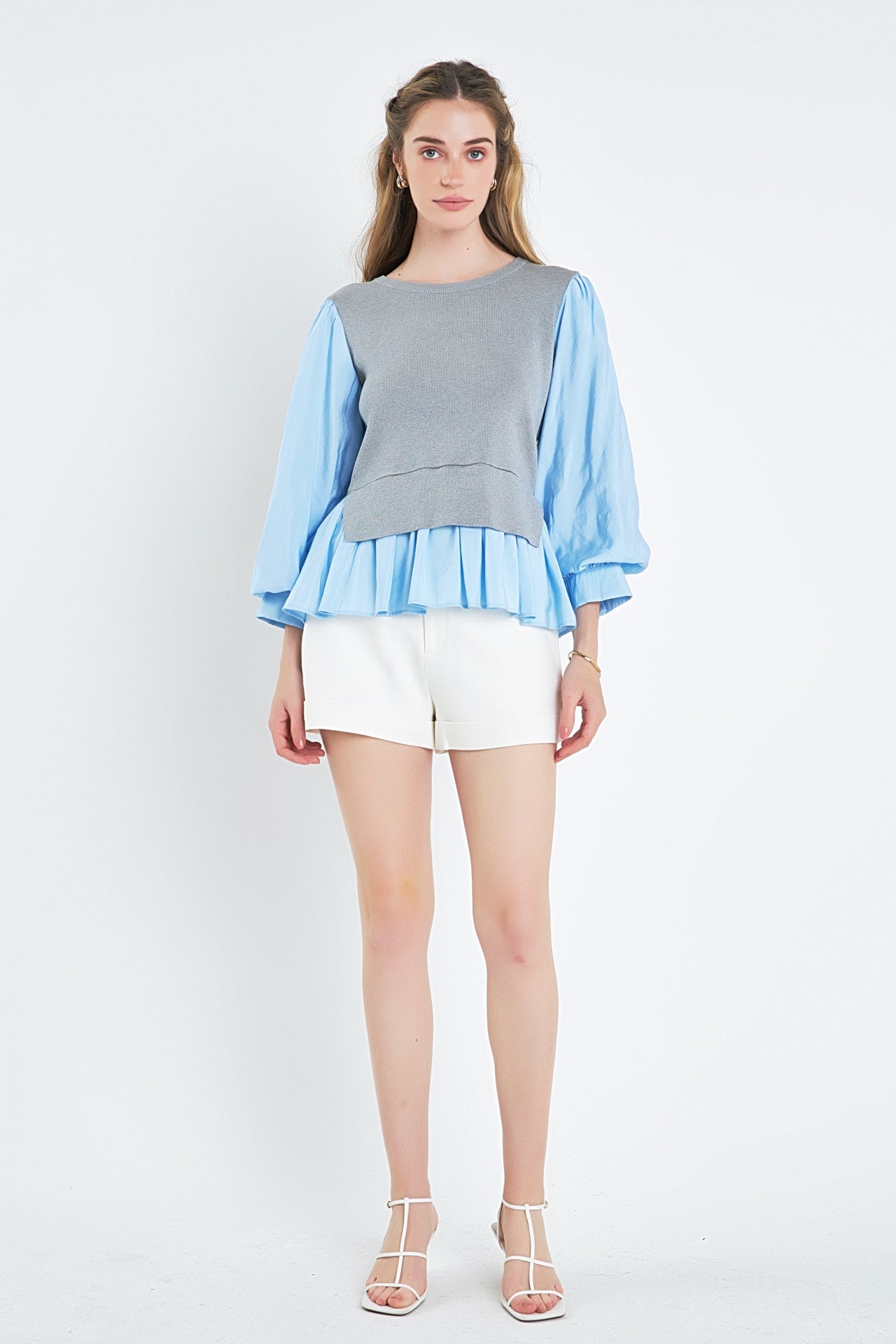 ENGLISH FACTORY - Mixed Media Blouse - TOPS available at Objectrare