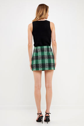 ENGLISH FACTORY - English Factory - Tweed Mini Skirt - SKIRTS available at Objectrare