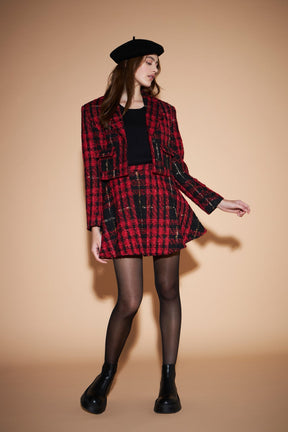 ENGLISH FACTORY - Tweed Skater Skirt - SKIRTS available at Objectrare