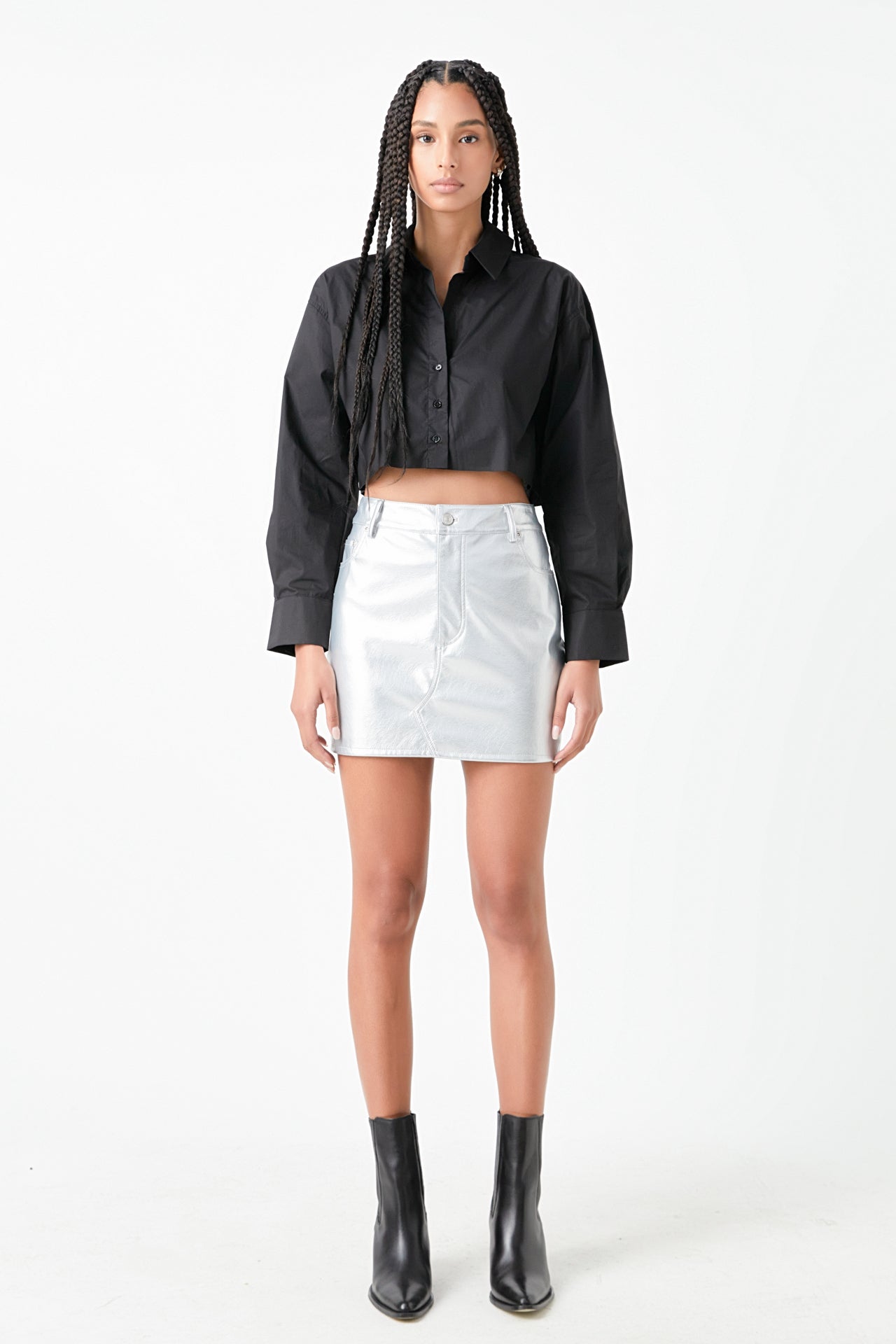 GREY LAB - Grey Lab - Raw Edge Cropped Shirts - SHIRTS & BLOUSES available at Objectrare