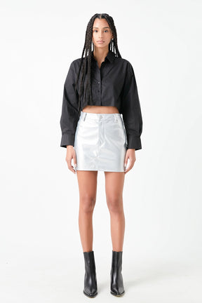 GREY LAB - Grey Lab - Raw Edge Cropped Shirts - SHIRTS & BLOUSES available at Objectrare