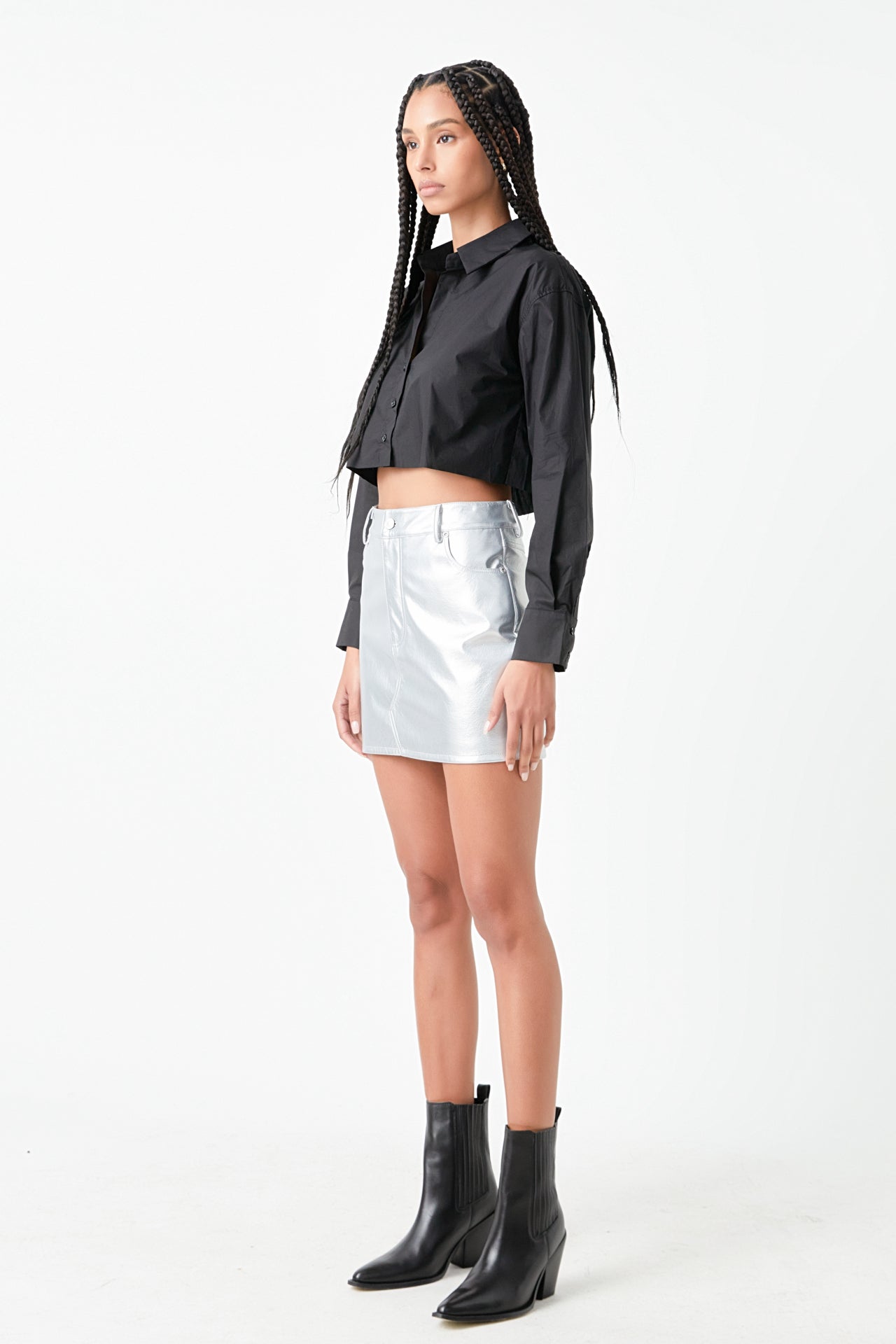 GREY LAB - Grey Lab - Raw Edge Cropped Shirts - SHIRTS & BLOUSES available at Objectrare