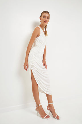 ENDLESS ROSE - Asymmetrical Jersey Dress - DRESSES available at Objectrare
