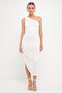 ENDLESS ROSE - Asymmetrical Jersey Dress - DRESSES available at Objectrare