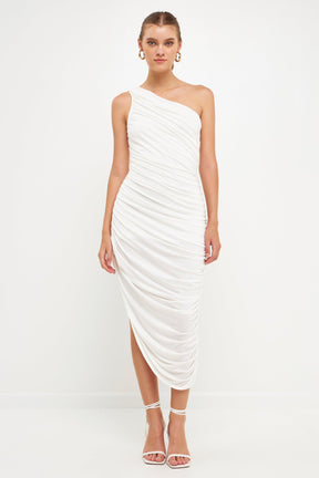 ENDLESS ROSE - Asymmetrical Jersey Dress - DRESSES available at Objectrare