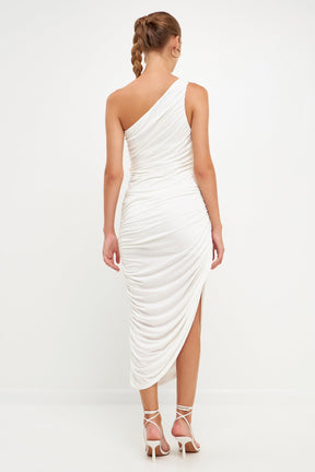 ENDLESS ROSE - Asymmetrical Jersey Dress - DRESSES available at Objectrare