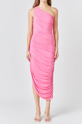 ENDLESS ROSE - Asymmetrical Jersey Dress - DRESSES available at Objectrare