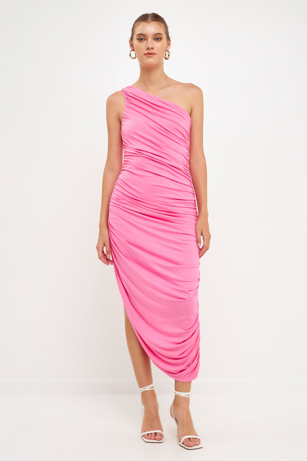 ENDLESS ROSE - Asymmetrical Jersey Dress - DRESSES available at Objectrare