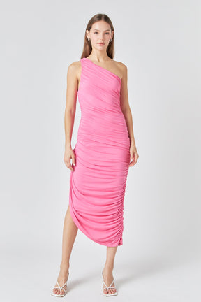 ENDLESS ROSE - Asymmetrical Jersey Dress - DRESSES available at Objectrare