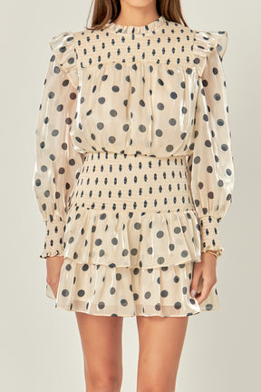 ENGLISH FACTORY - Polka Dot Mini Dress - DRESSES available at Objectrare