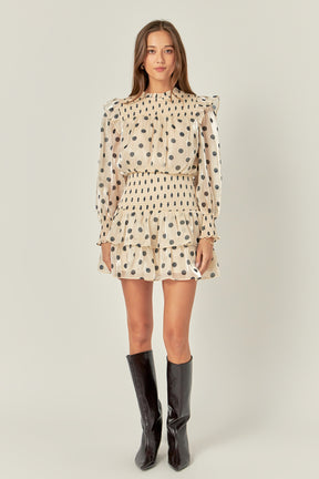 ENGLISH FACTORY - Polka Dot Mini Dress - DRESSES available at Objectrare