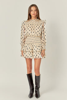 ENGLISH FACTORY - Polka Dot Mini Dress - DRESSES available at Objectrare