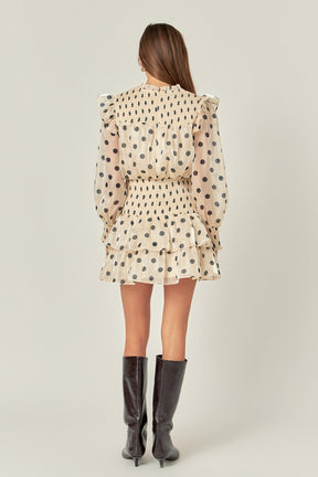 ENGLISH FACTORY - Polka Dot Mini Dress - DRESSES available at Objectrare
