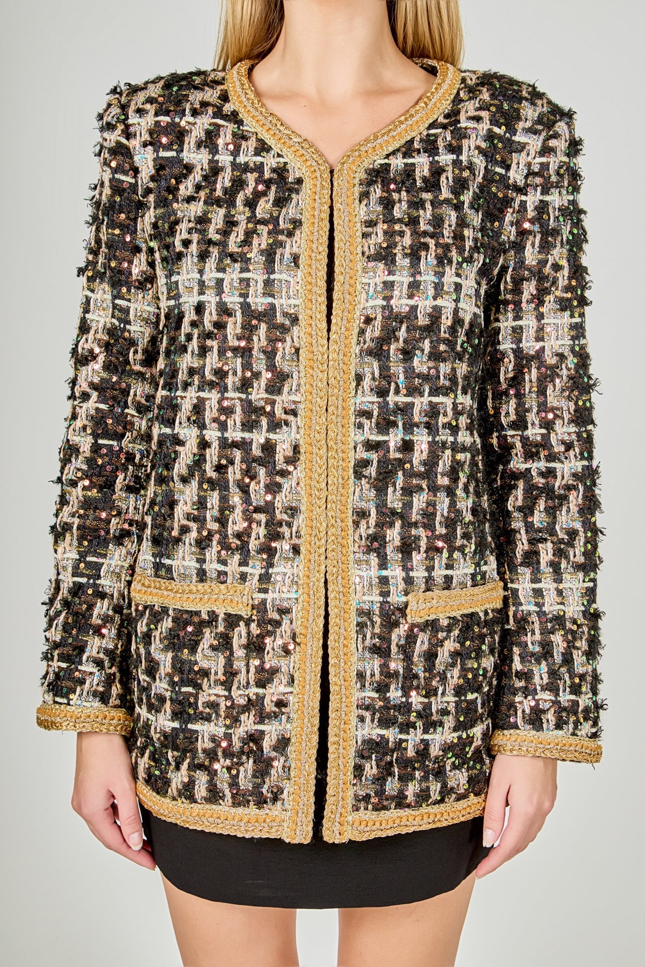 ENDLESS ROSE - Premium Tweed Jacket - JACKETS available at Objectrare