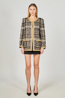 ENDLESS ROSE - Premium Tweed Jacket - JACKETS available at Objectrare