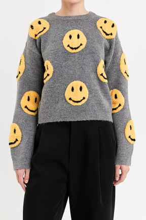 GREY LAB - Smiley Face Sweater - SWEATERS & KNITS available at Objectrare