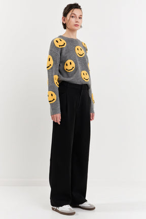 GREY LAB - Smiley Face Sweater - SWEATERS & KNITS available at Objectrare