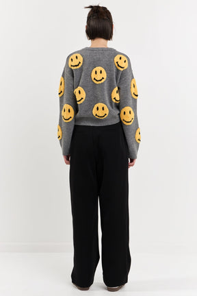 GREY LAB - Smiley Face Sweater - SWEATERS & KNITS available at Objectrare