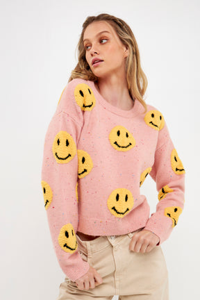 GREY LAB - Grey Lab - Smiley Face Sweater - SWEATERS & KNITS available at Objectrare