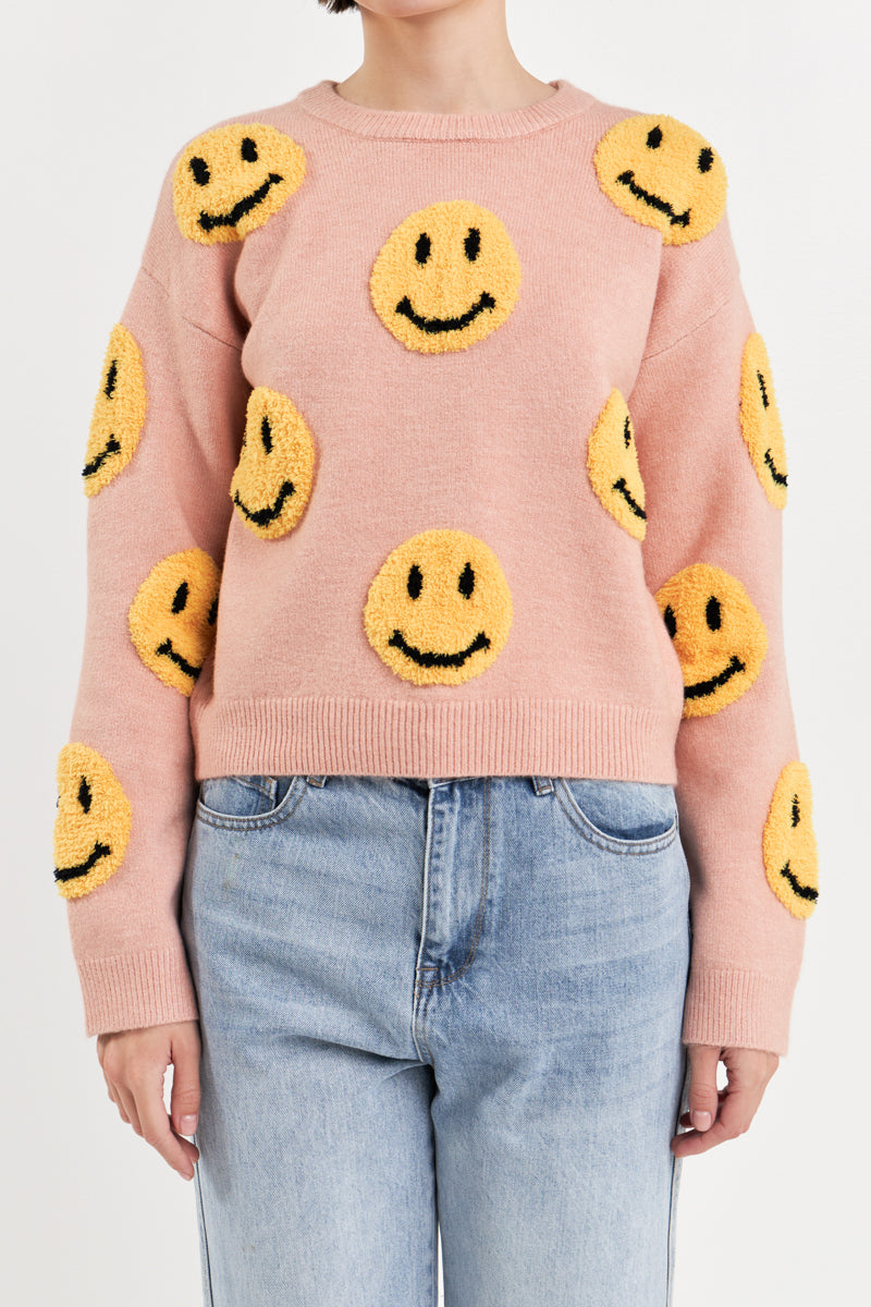 GREY LAB - Grey Lab - Smiley Face Sweater - SWEATERS & KNITS available at Objectrare