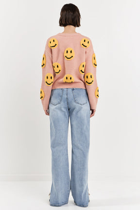 GREY LAB - Smiley Face Sweater - SWEATERS & KNITS available at Objectrare
