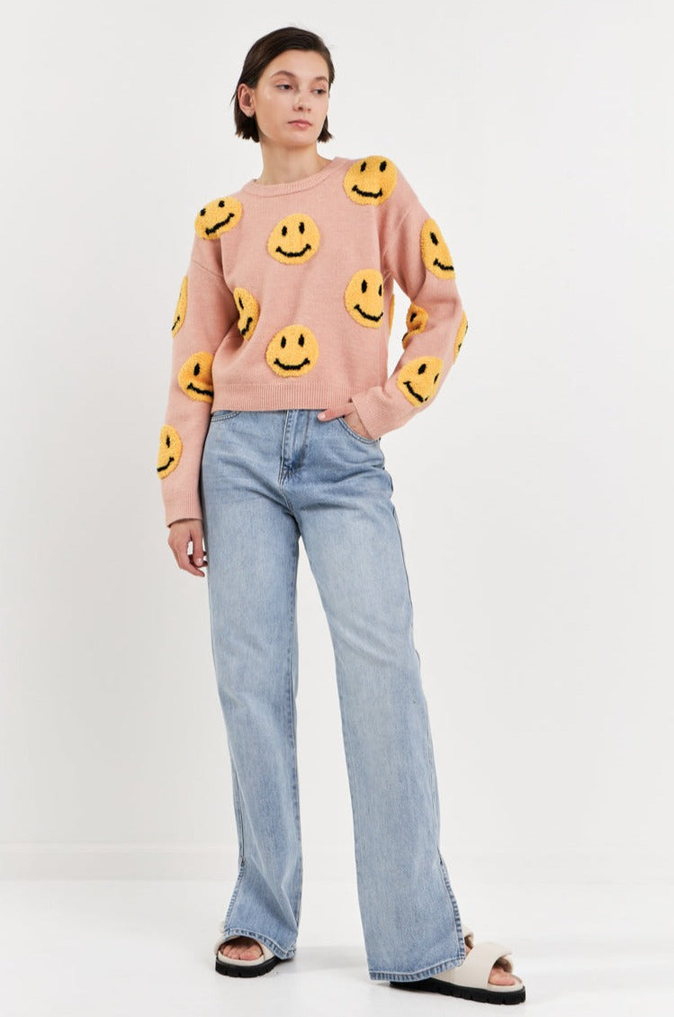 GREY LAB - Grey Lab - Smiley Face Sweater - SWEATERS & KNITS available at Objectrare