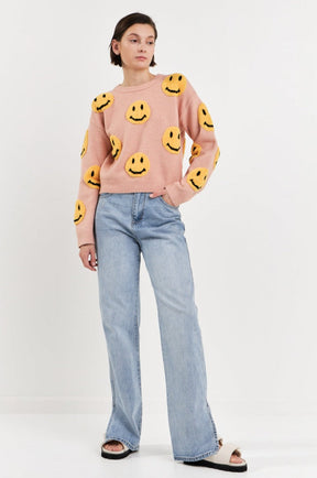 GREY LAB - Smiley Face Sweater - SWEATERS & KNITS available at Objectrare