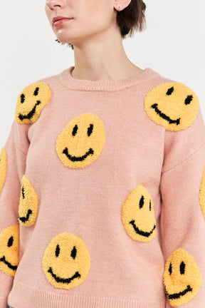 GREY LAB - Smiley Face Sweater - SWEATERS & KNITS available at Objectrare