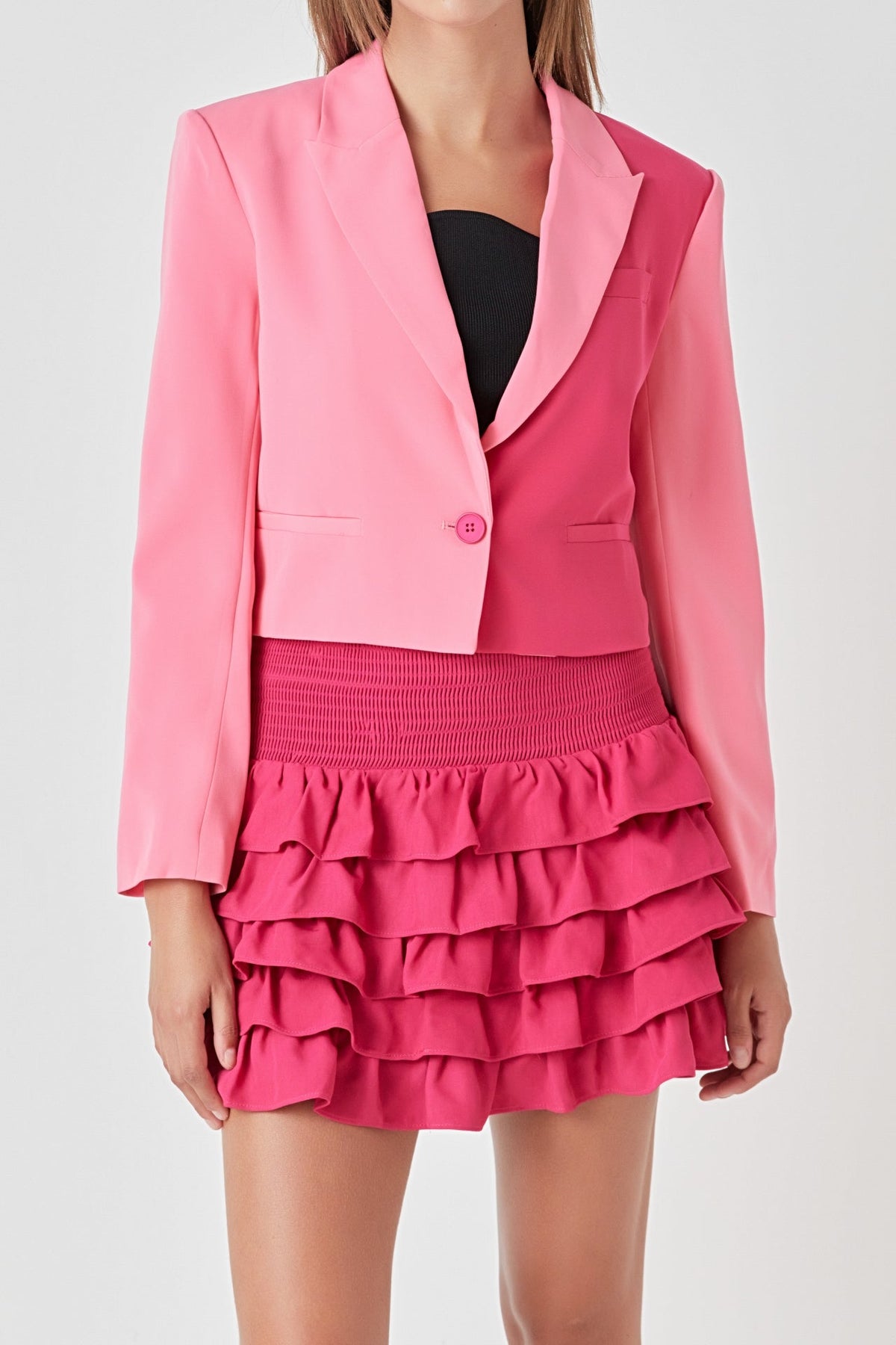 ENDLESS ROSE - Endless Rose - Colorblock Short Blazer - BLAZERS available at Objectrare