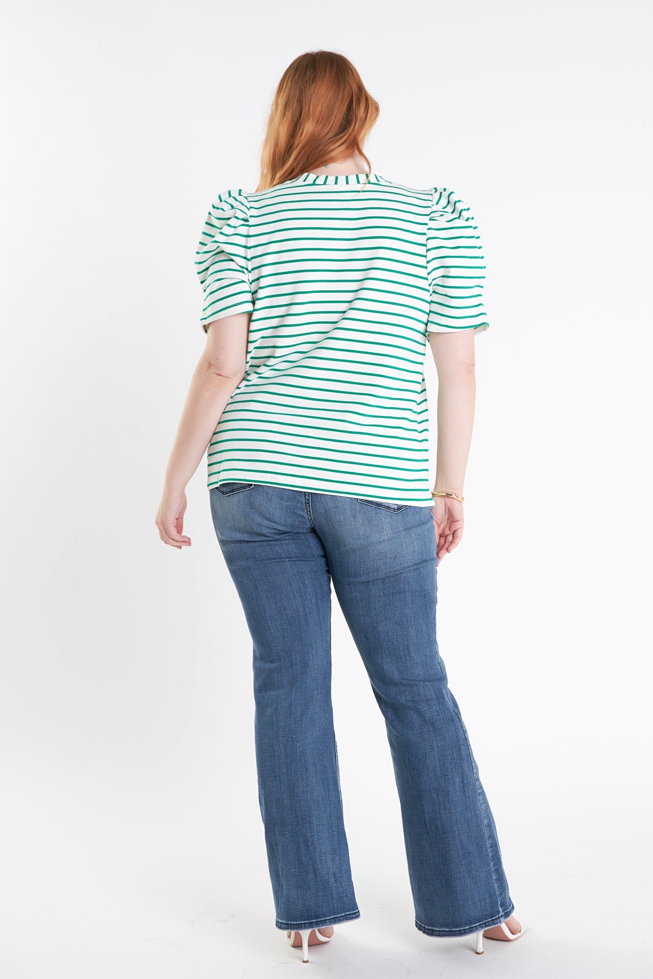 ENGLISH FACTORY - English Factory - Plus Size Stripe Women Knit Shirt - SHIRTS & BLOUSES available at Objectrare