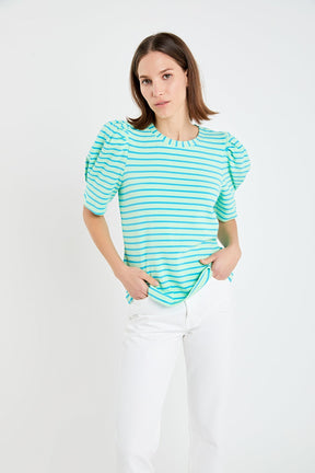 ENGLISH FACTORY - Stripe Women Knit Shirt - TOPS available at Objectrare
