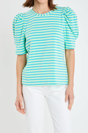 ENGLISH FACTORY - Stripe Women Knit Shirt - TOPS available at Objectrare