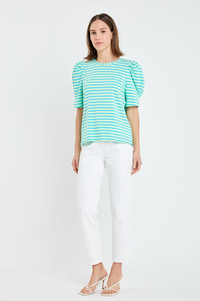 ENGLISH FACTORY - English Factory - Stripe Women Knit Shirt - SHIRTS & BLOUSES available at Objectrare