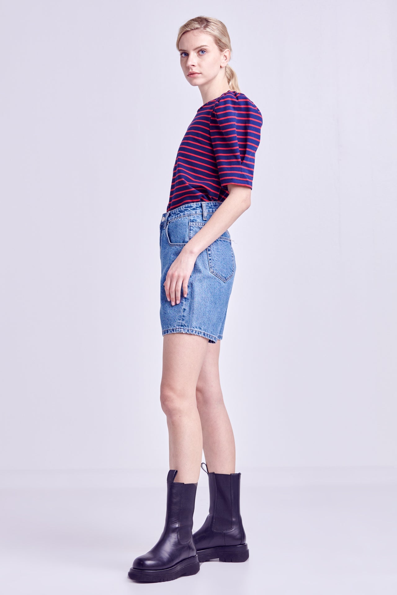 Stripe Women Knit Shirt