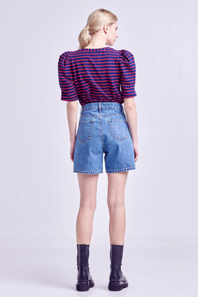 Stripe Women Knit Shirt