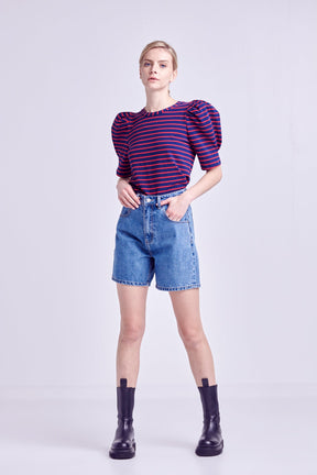 Stripe Women Knit Shirt