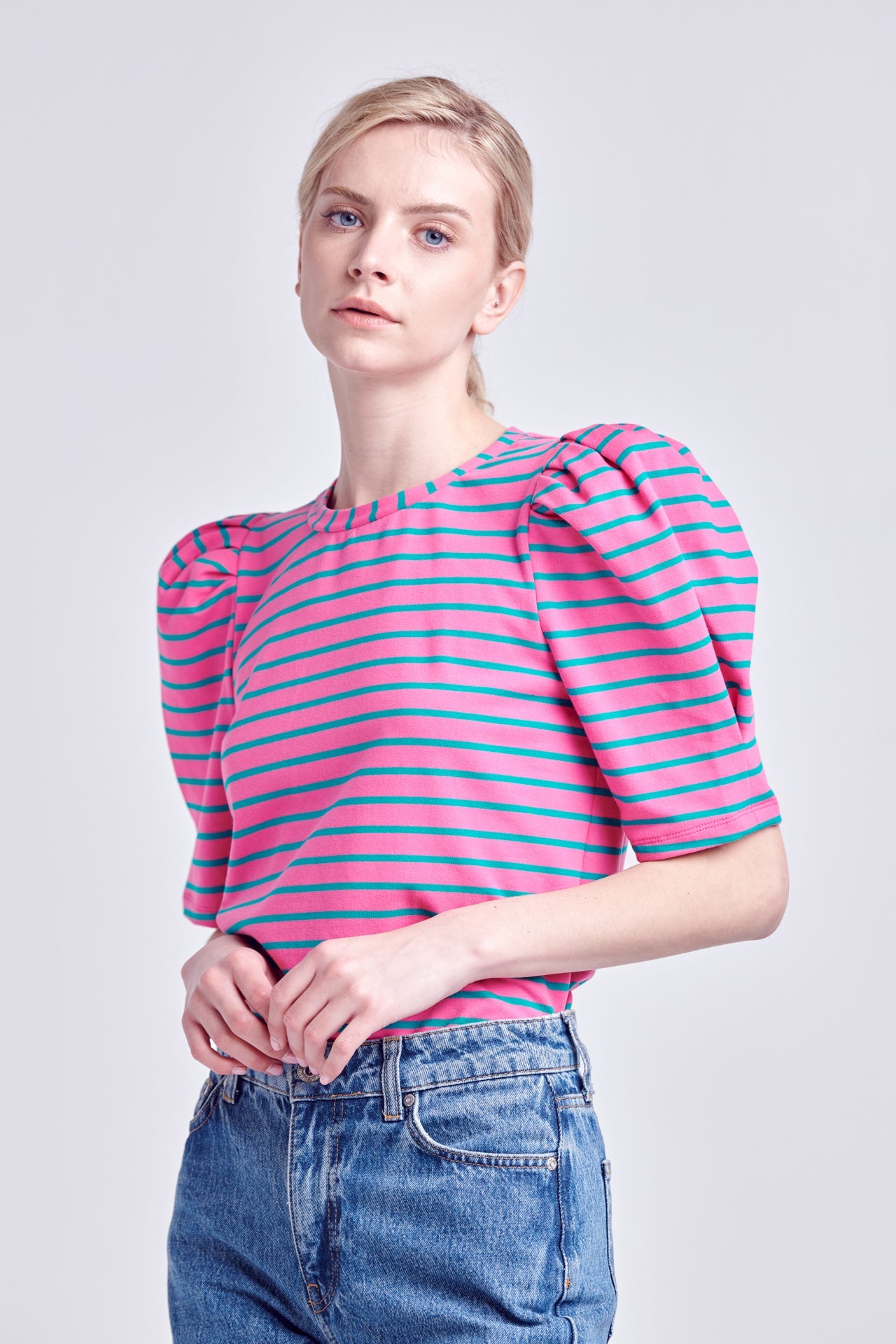 Stripe Women Knit Shirt