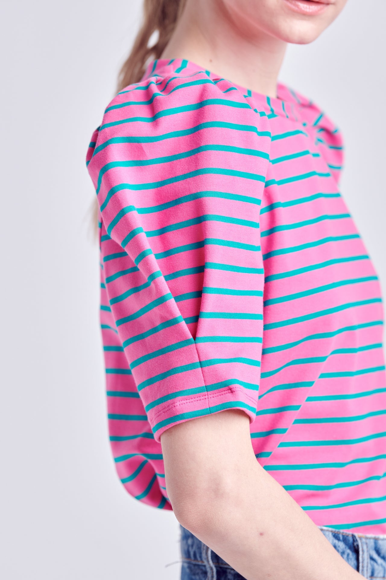 Stripe Women Knit Shirt