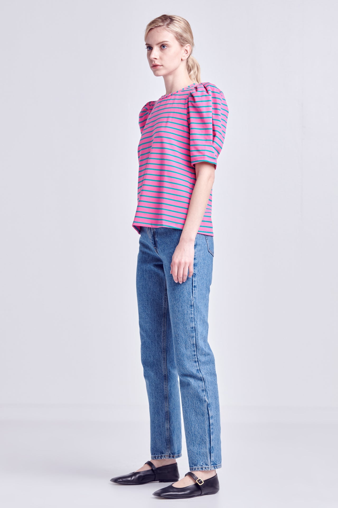 Stripe Women Knit Shirt