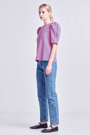 Stripe Women Knit Shirt