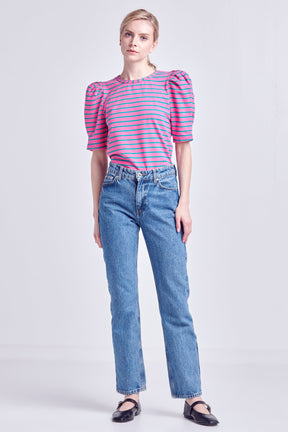 Stripe Women Knit Shirt