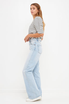 ENGLISH FACTORY - Stripe Women Knit Shirt - TOPS available at Objectrare