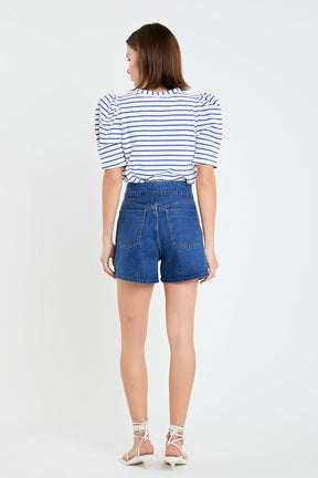 Stripe Women Knit Shirt